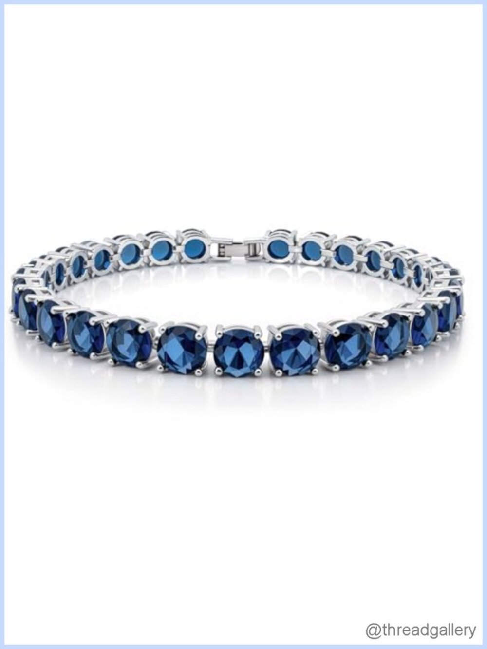 Cubic Zirconia Tennis Bracelet 7 Inch Round Silver-Tone Plated Fashion Jewelry